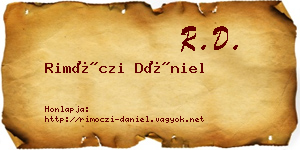 Rimóczi Dániel névjegykártya